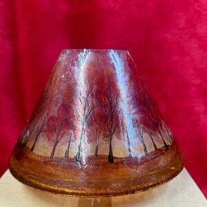 Lamp shade candle topper